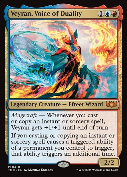 Veyran, Voice of Duality, Magic card TDC 310 — Tarkir: Dragonstorm Commander set