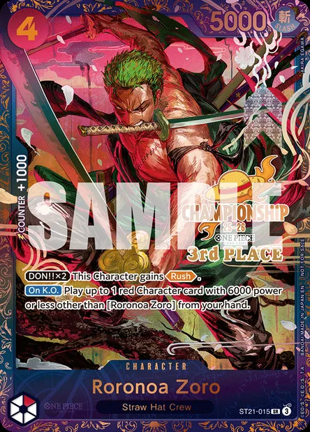 Roronoa Zoro, carte One Piece ST21-015 — extension GEAR 5TH