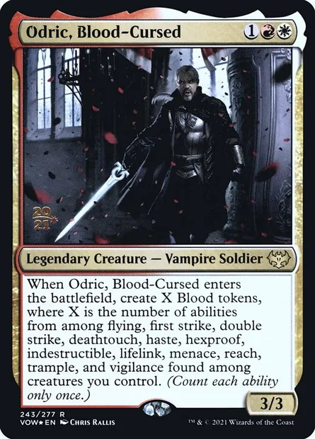 Odric, Blood-Cursed, Magic card PVOW 243s — Innistrad: Crimson Vow Promos set