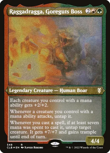 Raggadragga, Goreguts Boss, Magic card CLB 548 — Commander Legends: Battle for Baldur's Gate set