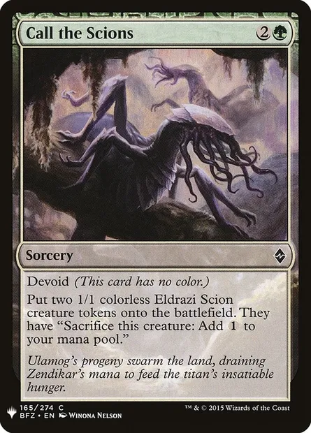 Call the Scions, Magic card PLST BFZ-165 — The List set