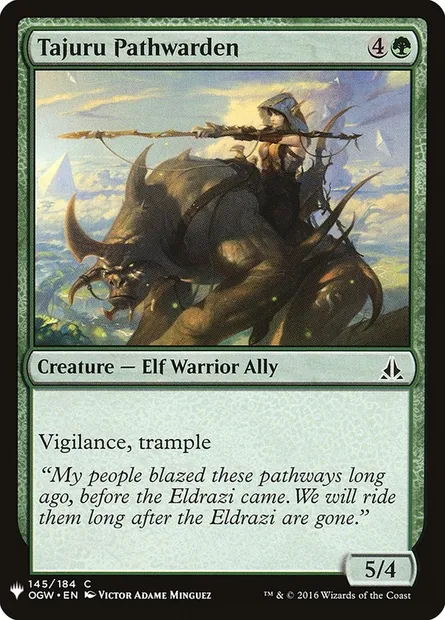 Tajuru Pathwarden, Magic card PLST OGW-145 — The List set