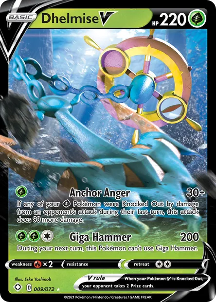 Dhelmise V, Pokémon card SHF 9 — Shining Fates set