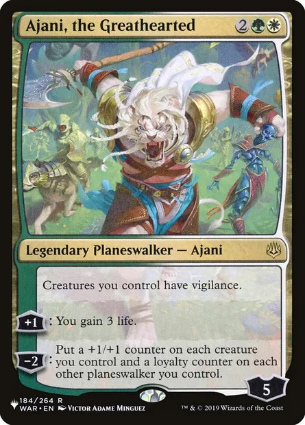 Ajani, the Greathearted, Magic card PLST WAR-184 — The List set