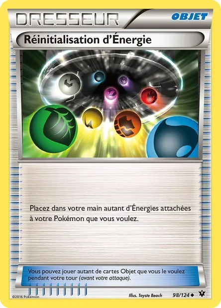 Réinitialisation d'Énergie, carte Pokémon FCO 98 — extension Impact des Destins