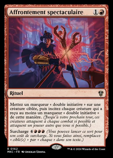 Affrontement spectaculaire, carte Magic MKC 162 — extension Murders at Karlov Manor Commander