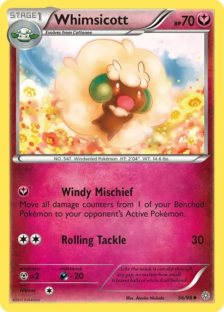 Whimsicott, Pokémon card AOR 56 — Ancient Origins set