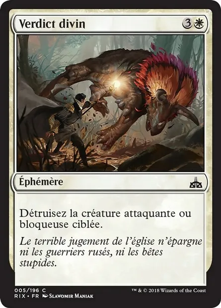 Verdict divin, carte Magic RIX 5 — extension Les combattants d'Ixalan