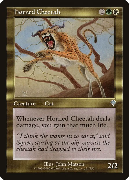 Horned Cheetah, Magic card INV 251 — Invasion set
