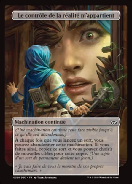 Le contrôle de la réalité m'appartient, carte Magic DSC 354 — extension Duskmourn: House of Horror Commander
