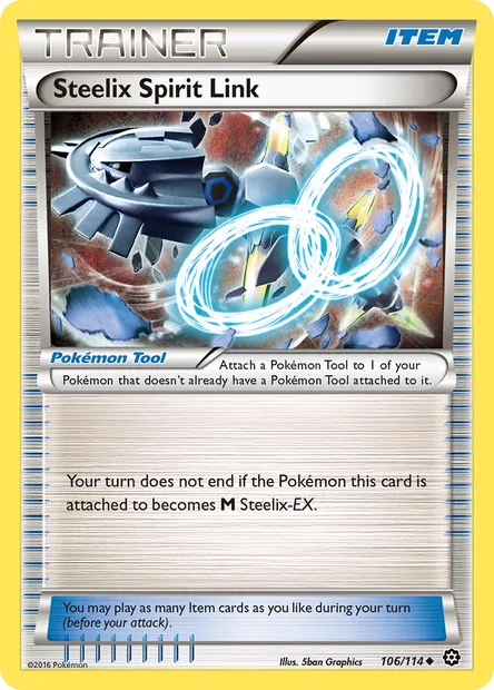 Steelix Spirit Link, Pokémon card STS 106 — Steam Siege set