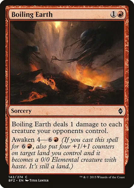 Boiling Earth, Magic card BFZ 142 — Battle for Zendikar set