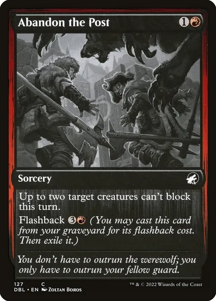 Abandon the Post, Magic card DBL 127 — Innistrad: Double Feature set
