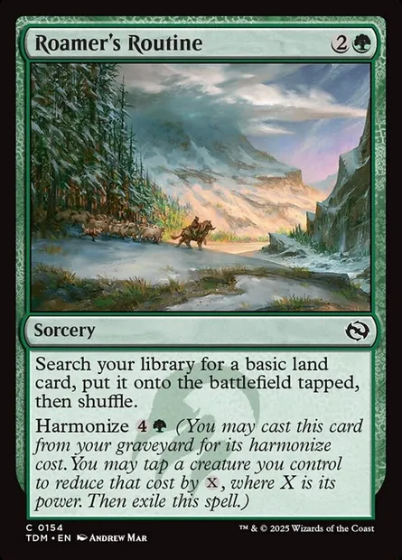 Roamer's Routine, Magic card TDM 154 — Tarkir: Dragonstorm set