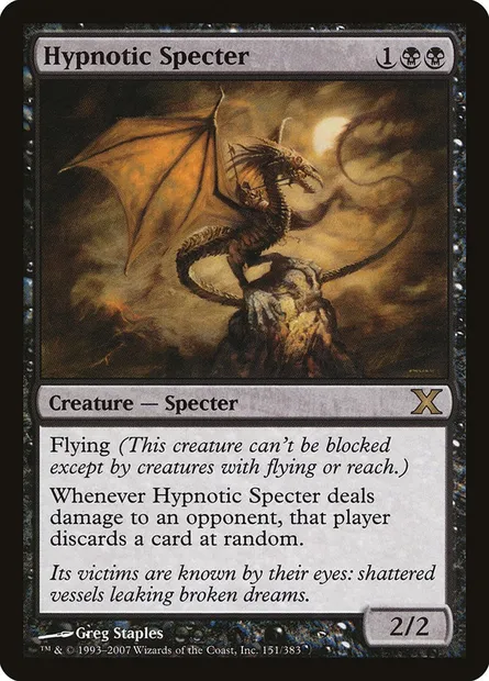 Hypnotic Specter, Magic card 10E 151 — Tenth Edition set