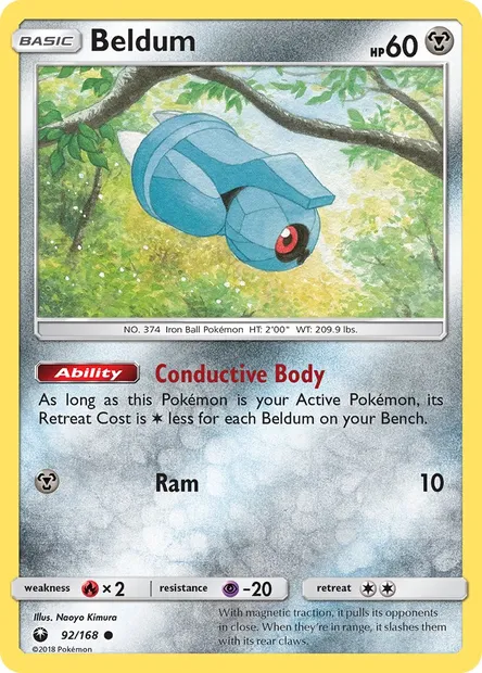 Beldum, Pokémon card CES 92 — Celestial Storm set