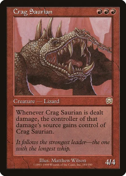 Crag Saurian, Magic card MMQ 185 — Mercadian Masques set