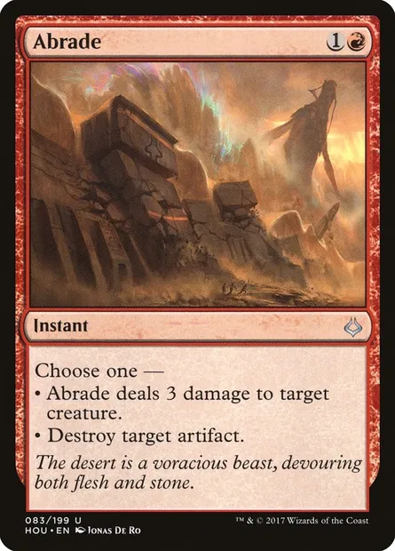 Abrade, Magic card HOU 83 — Hour of Devastation set