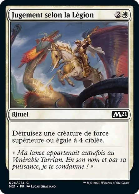Jugement selon la Légion, carte Magic M21 24 — extension Core Set 2021