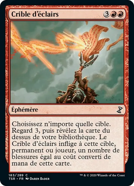 Crible d'éclairs, carte Magic TSR 183 — extension Spirale Temporelle Remastered