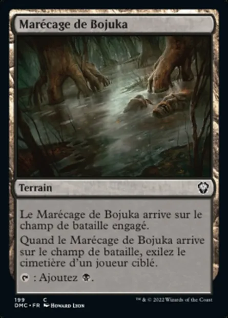 Marécage de Bojuka, carte Magic DMC 199 — extension Dominaria United Commander