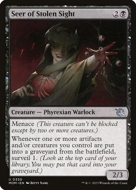 Seer of Stolen Sight, Magic card MOM 330 — March of the Machine set