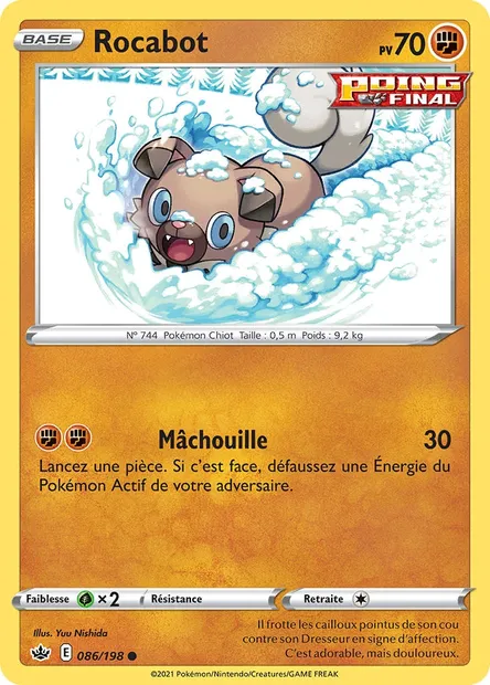 Rocabot, carte Pokémon CRE 86 — extension Règne de Glace