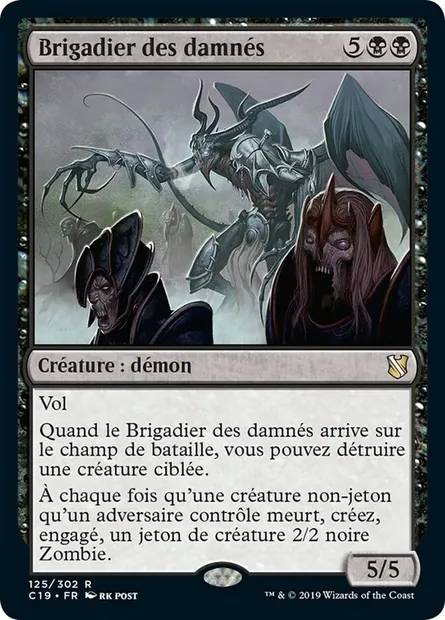 Brigadier des damnés, carte Magic C19 125 — extension Commander 2019