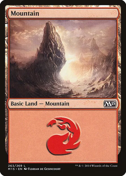 Mountain, Magic card M15 263 — Magic 2015 set