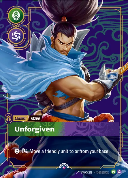 Unforgiven, Riftbound card OGN 259 — Origins set