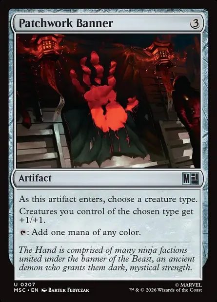 Patchwork Banner, Magic card MSC 207 — Marvel Super Heroes Commander set