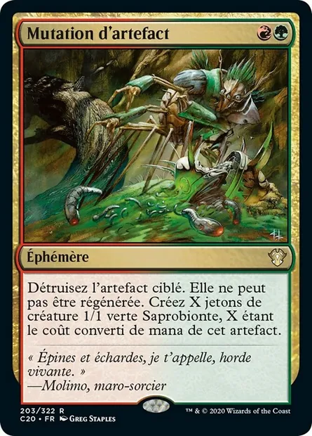 Mutation d'artefact, carte Magic C20 203 — extension Commander 2020