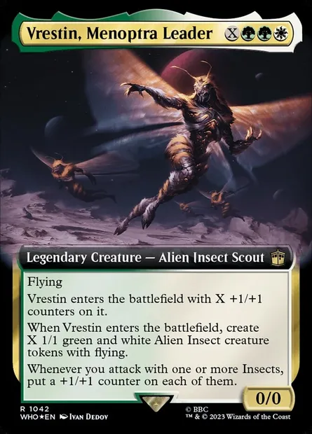 Vrestin, Menoptra Leader, Magic card WHO 1042 — Doctor Who set