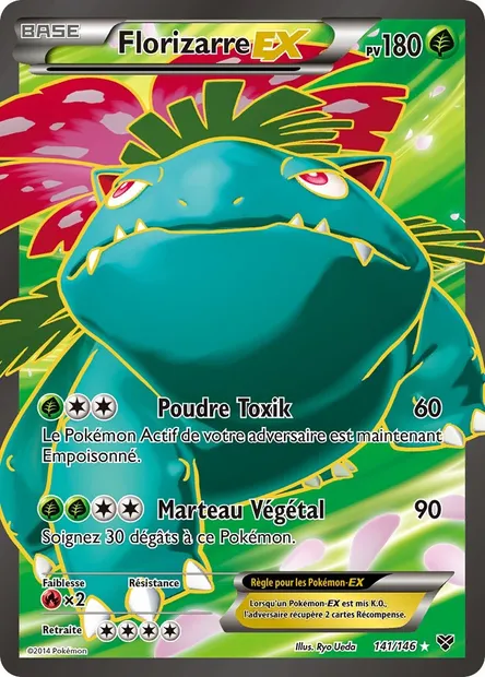 Florizarre EX, carte Pokémon XY 141 — extension XY