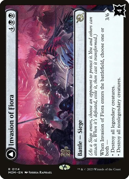 Invasion of Fiora // Marchesa, Resolute Monarch, Magic card PMOM 114s — March of the Machine Promos set
