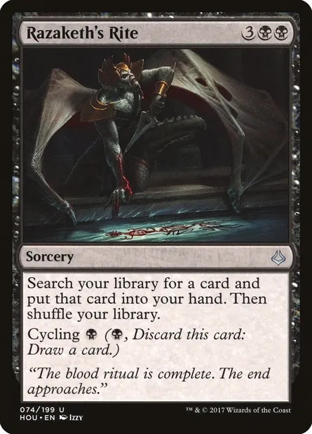Razaketh's Rite, Magic card HOU 74 — Hour of Devastation set