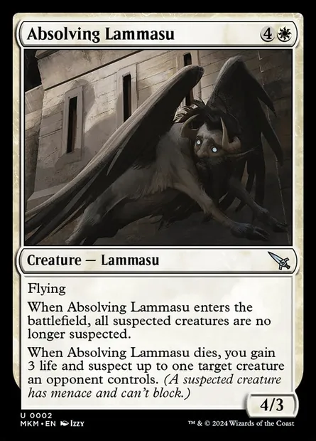 Absolving Lammasu, Magic card MKM 2 — Murders at Karlov Manor set