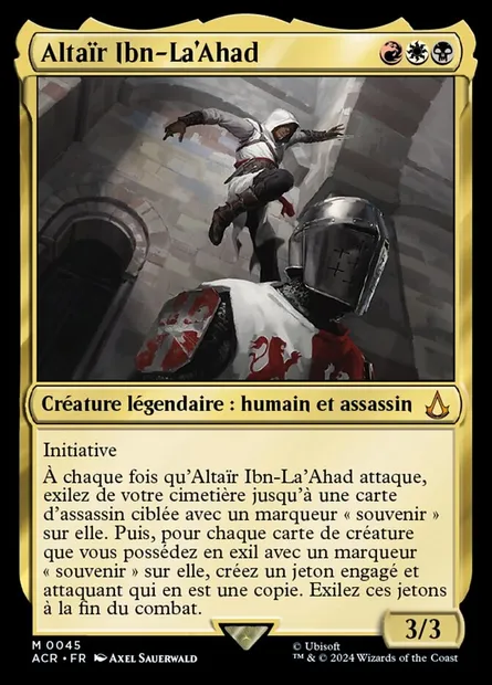 Altaïr Ibn-La'Ahad, carte Magic ACR 45 — extension Assassin's Creed