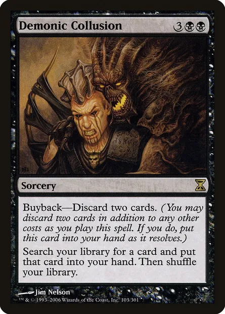 Collusion démoniaque, carte Magic TSP 103 — extension Spirale Temporelle