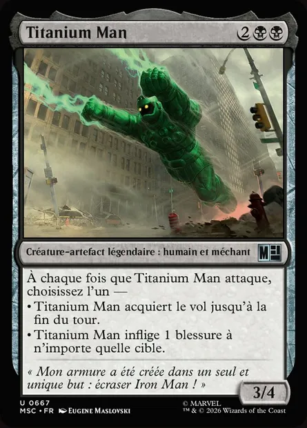 Titanium Man, carte Magic MSC 667 — extension Marvel Super Heroes Commander