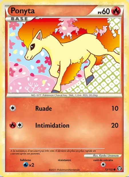 Ponyta, carte Pokémon TM 72 — extension Triomphant
