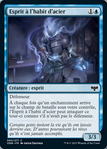 Esprit à l'habit d'acier, carte Magic VOW 80 — extension Innistrad : noce écarlate