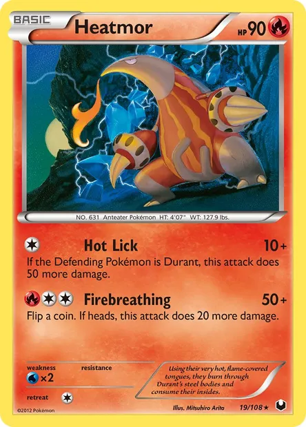 Heatmor, Pokémon card DEX 19 — Dark Explorers set