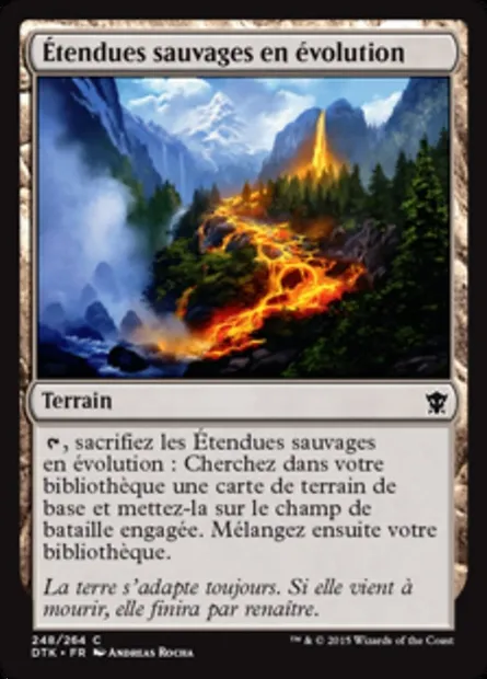 Étendues sauvages en évolution, carte Magic DTK 248 — extension Les Dragons de Tarkir
