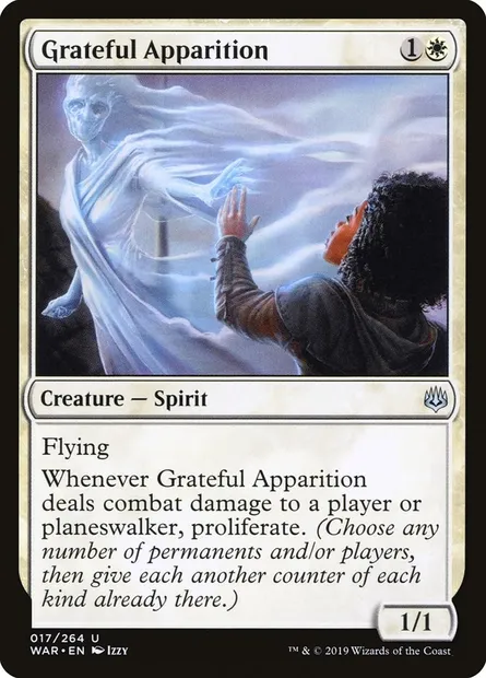 Grateful Apparition, Magic card WAR 17 — War of the Spark set