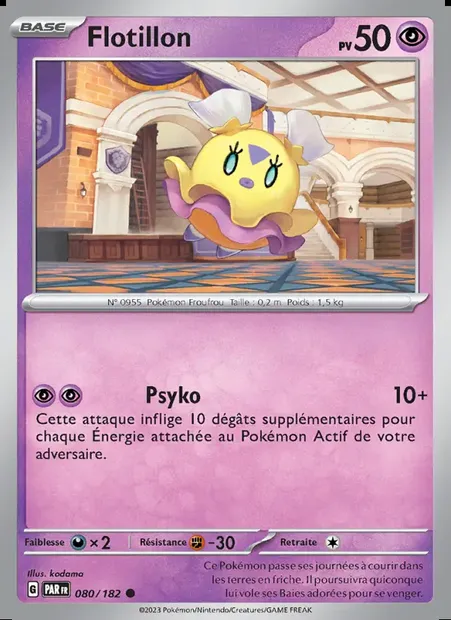 Flotillon, carte Pokémon PAR 080 — extension Faille Paradoxe