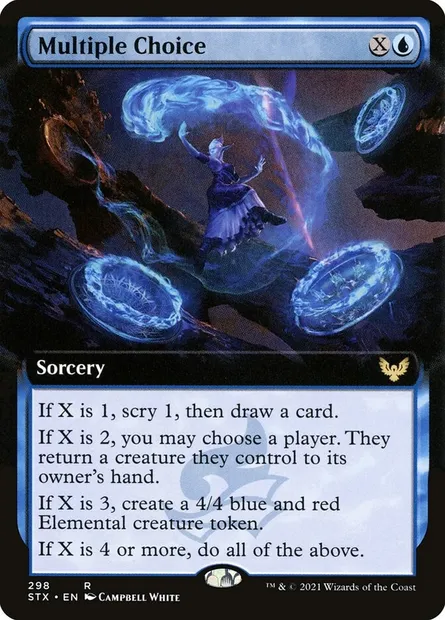 Multiple Choice, Magic card STX 298 — Strixhaven: School of Mages set