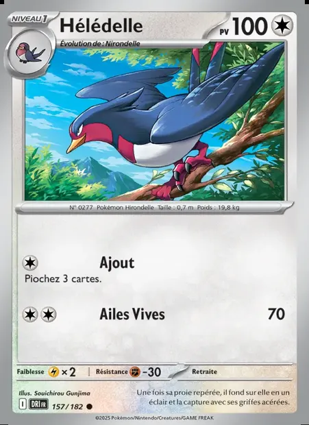 Hélédelle, carte Pokémon DRI 157 — extension Rivalités Destinées