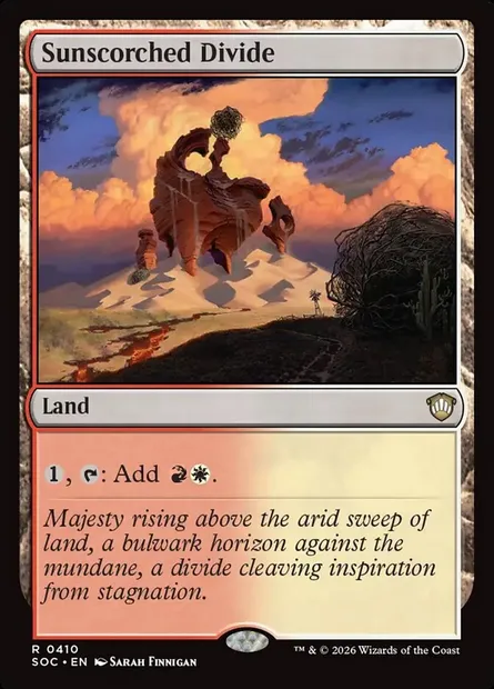 Sunscorched Divide, Magic card SOC 410 — Secrets of Strixhaven Commander set