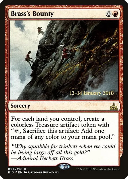 Don d'Hardiesce, carte Magic PRIX 94s — extension Rivals of Ixalan Promos